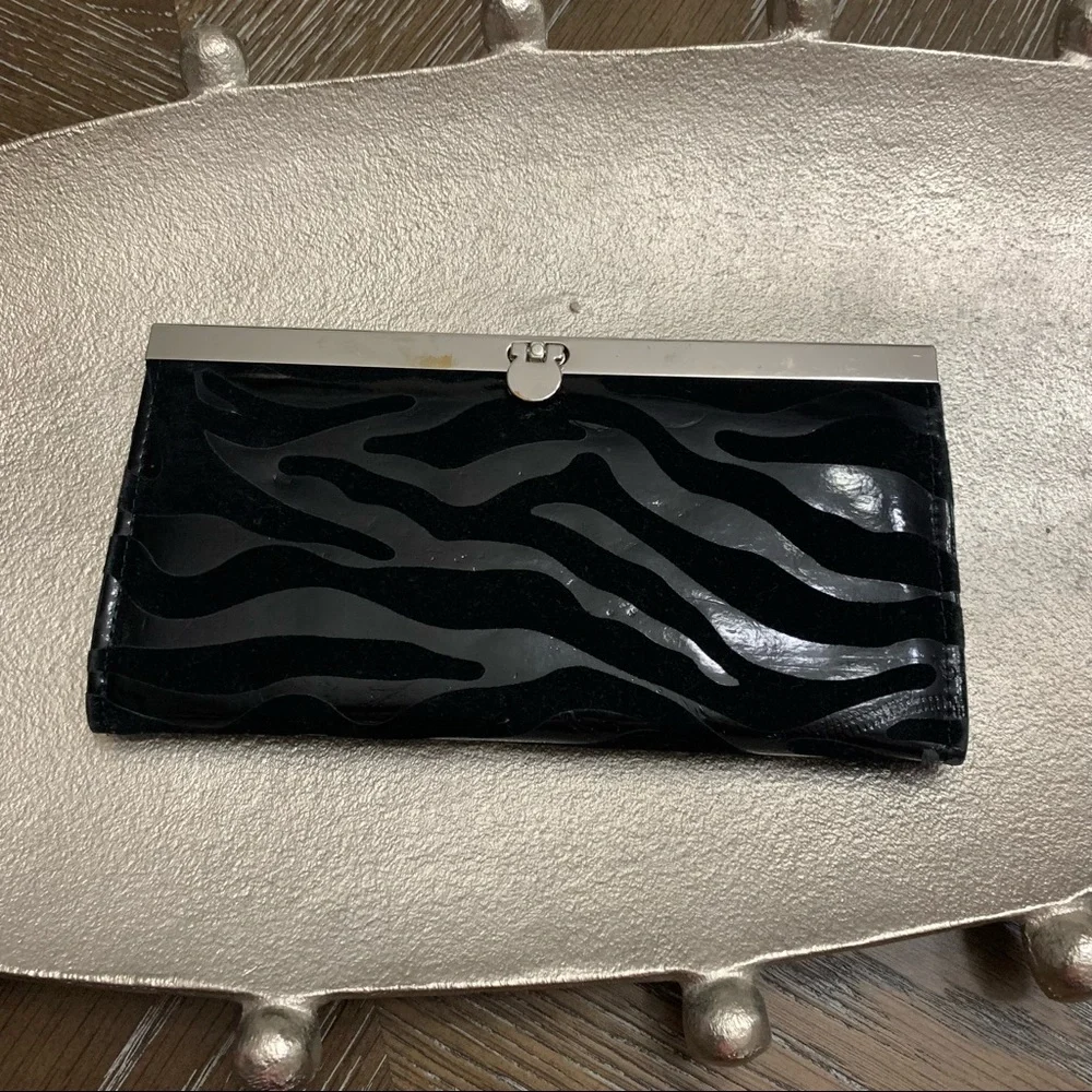 Rue 21 black w/animal stripes wallet clutch
